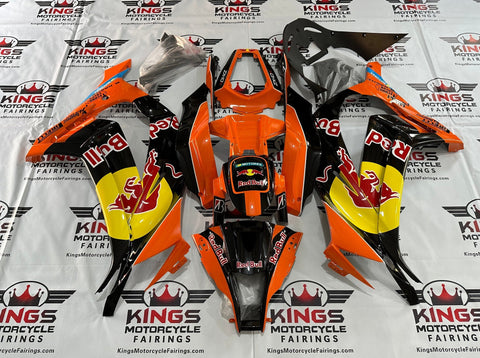 Fairing Kit for a Kawasaki Ninja ZX10R (2011-2015) Orange, Black, Red, Yellow RedBull at KingsMotorcycleFairings.com