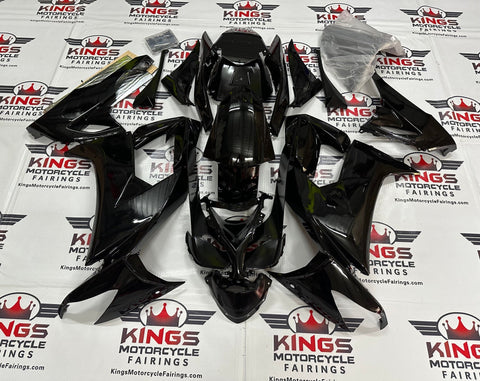  Fairing kit for a Kawasaki ZX10R (2008-2010) Black at KingsMotorcycleFairings.com.