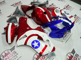 Fairing kit for a KAWASAKI NINJA ZX12R (2002-2006) Gloss Red, White & Blue Captain America at KingsMotorcycleFairings.com