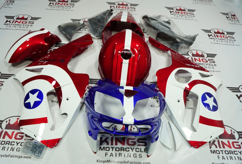 Fairing kit for a KAWASAKI NINJA ZX12R (2002-2006) Gloss Red, White & Blue Captain America at KingsMotorcycleFairings.com