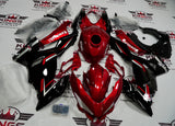 Fairing kit for a Kawasaki Ninja 400 (2018-2023) Black & Candy Red at KingsMotorcycleFairings.com.