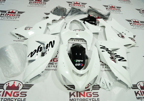 Fairing kit for a Kawasaki Ninja ZX10R (2006-2007) White, Black at KingsMotorcycleFairings.com