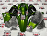 Fairing kit for a Kawasaki Ninja ZX14R (2006-2011) Green, Black, White at KingsMotorcycleFairings.com