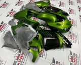 Fairing kit for a Kawasaki Ninja ZX14R (2006-2011) Green, Black, White at KingsMotorcycleFairings.com