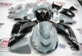 Fairing kit for a Kawasaki Ninja ZX14R (2006-2011) Matte Gray & Gloss Black at KingsMotorcycleFairings.com.