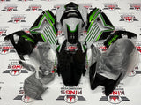 Fairing kit for a Kawasaki Ninja ZX14R (2006-2011) Nardo Gray, Green & Black at KingsMotorcycleFairings.com