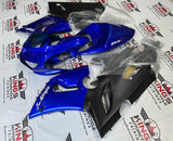 Fairing kit for a Kawasaki Ninja ZX6R 636 (2005-2006) Blue & Matte Black at KingsMotorcycleFairings.com