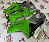 Fairing kit for a Kawasaki Ninja ZX6R 636 (2007-2008) Green & Matte Black at KingsMotorcycleFairings.com