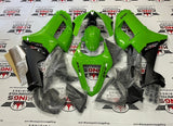 Fairing kit for a Kawasaki Ninja ZX6R 636 (2007-2008) Green & Matte Black at KingsMotorcycleFairings.com