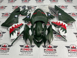 Fairing kit for a Kawasaki ZX10R (2004-2005) Matte Green Flying Tiger Bomber at KingsMotorcycleFairings.com 