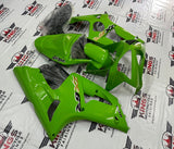 Fairing kit for a Kawasaki ZX6R 636 (2003-2004) Green, Black & Yellow at KingsMotorcycleFairings.com