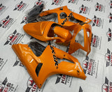 Fairing kit for a Kawasaki ZX6R 636 (2003-2004) Orange, Black & White at KingsMotorcycleFairings.com