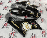 Fairing kit for a Kawasaki ZX6R 636 (2005-2006) Black, Gold & White Lucky Strike at KingsMotorcycleFairings.com