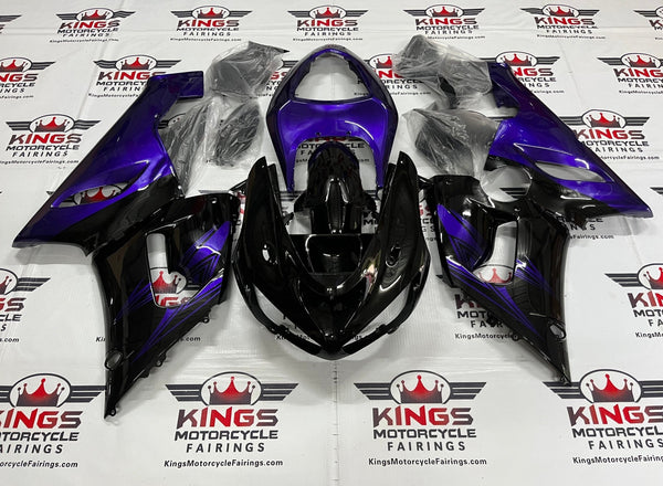 Fairing kit for a Kawasaki ZX6R 636 (2005-2006) Black, Purple at KingsMotorcycleFairings.com