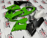 Fairing kit for a Kawasaki ZX6R 636 (2005-2006) Green & Matte Black at KingsMotorcycleFairings.com 