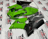 Fairing kit for a Kawasaki ZX6R 636 (2005-2006) Lime Green & Matte Black at KingsMotorcycleFairings.com