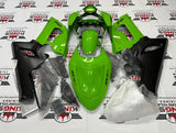 Fairing kit for a Kawasaki ZX6R 636 (2005-2006) Lime Green & Matte Black at KingsMotorcycleFairings.com