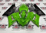 Fairing kit for a Kawasaki ZX6R 636 (2005-2006) Lime Green & Matte Black at KingsMotorcycleFairings.com