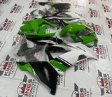 Fairing kit for a Kawasaki ZX6R 636 (2013-2018) White, Green & Black at KingsMotorcycleFairings.com