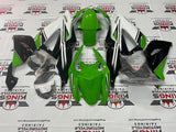 Fairing kit for a Kawasaki ZX6R 636 (2013-2018) White, Green & Black at KingsMotorcycleFairings.com