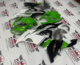 Fairing kit for a Kawasaki ZX6R 636 (2013-2018) White, Green & Black at KingsMotorcycleFairings.com