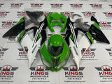 Fairing kit for a Kawasaki ZX6R 636 (2013-2018) White, Green & Black at KingsMotorcycleFairings.com