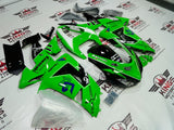 Kawasaki ZX10R Fairings (2006-2007) Green, Black, White at KingsMotorcycleFairings.com