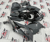 Fairings for Kawasaki Ninja 400 (2018-2023) Dark Nardo Gray, Faux Carbon Fiber at KingsMotorcycleFairings.com