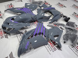 Fairings for Kawasaki Ninja ZX14R (2012-2024) Nardo Gray, Purple at KingsMotorcycleFairings.com