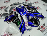 Fairings for Kawasaki Ninja ZX6R 636 (2009-2012) Blue, Black Monster Energy at KingsMotorcycleFairings.com