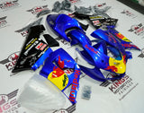 Fairings for Kawasaki ZX6R 636 (2005-2006) Blue Red Bull at KingsMotorcycleFairings.com 