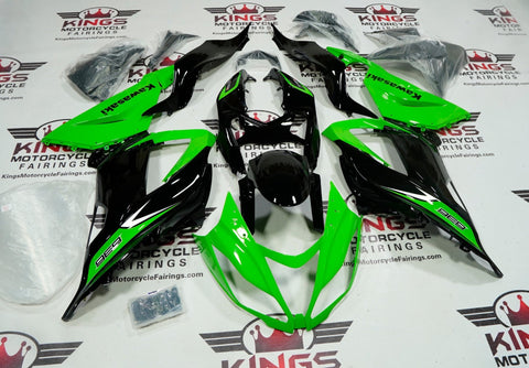 Fairings for Kawasaki ZX6R 636 (2013-2018) Lime Green, Black at KingsMotorcycleFairings.com