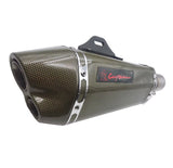 Gold Carbon Fiber Motorcycle Exhaust (420x250mm) Universal at KingsMotorcycleFairings.com 