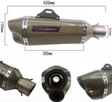 Gold Carbon Fiber Motorcycle Exhaust (420x250mm) Universal at KingsMotorcycleFairings.com 