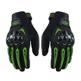 Green, Black RT Motorcycle Gloves