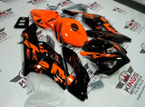 HONDA CBR1000RR FAIRINGS (2004-2005) BLACK, ORANGE LEYLA at KingsMotorcycleFairings.com