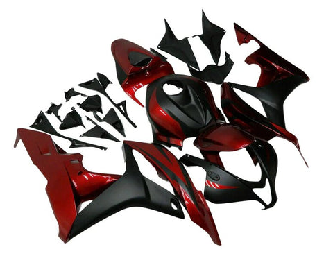 HONDA CBR600RR Fairings (2007-2008) Burgundy Red, Matte Black at KingsMotorcycleFairings.com