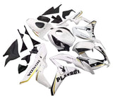 HONDA CBR600RR Fairings (2007-2008) White, Black, Gold Playboy at KingsMotorcycleFairings.com