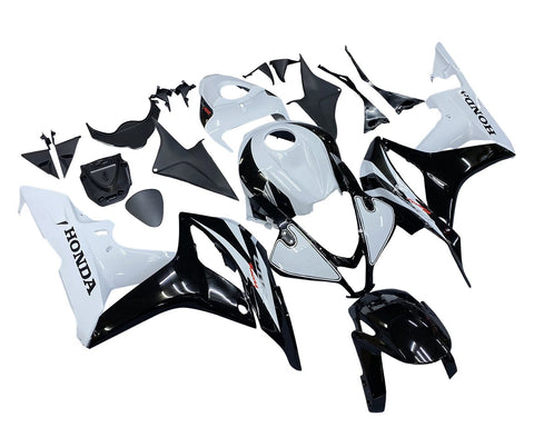 HONDA CBR 600RR Fairings (2007-2008) White, Black at KingsMotorcycleFairings.com