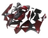 HONDA CBR600RR Fairings (2005-2006) Maroon Red, Matte Black at KingsMotorcycleFairings.com