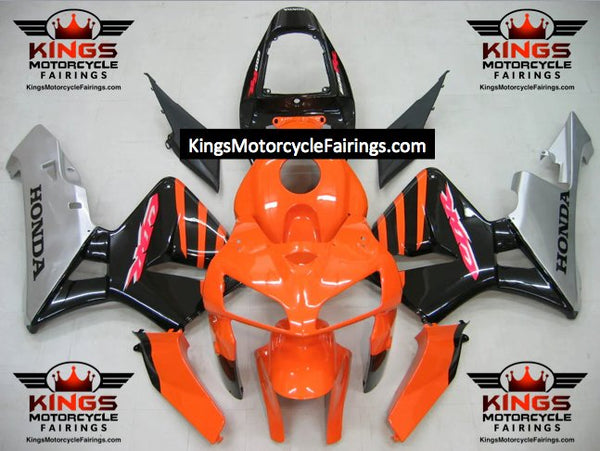 HONDA CBR600RR Fairings (2005-2006) Orange, Black, Silver at KingsMotorcycleFairings.com