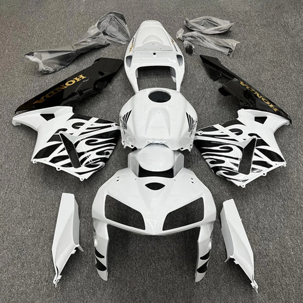 HONDA CBR600RR Fairings (2005-2006) White, Black, Gold Tribal at KingsMotorcycleFairings.com