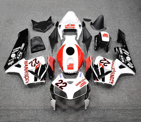 HONDA CBR600RR Fairings (2005-2006) White, Black, Red HANNspree at KingsMotorcycleFairings.com