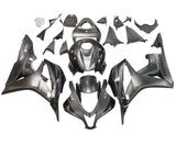 HONDA CBR 600 Fairings (2007-2008) Matte Gunmetal Gray, Black at KingsMotorcycleFairings.com