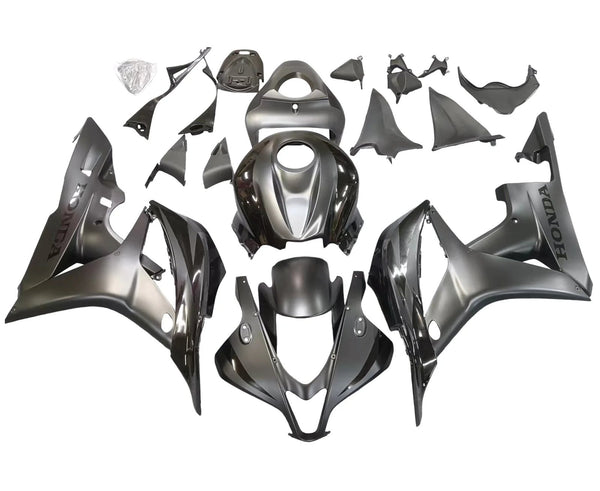 HONDA CBR 600 Fairings (2007-2008) Matte Gunmetal Gray, Black at KingsMotorcycleFairings.com