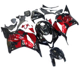 HONDA CBR 600RR Fairings (2009-2012) Black, Candy Red Skulls at KingsMotorcycleFairings.com