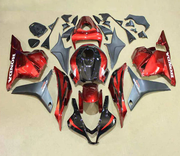 HONDA CBR600RR Fairings (2009-2012) Candy Red, Black White at KingsMotorcycleFairings.com