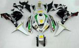 HONDA CBR600RR Fairings (2009-2012) White, Black, Green Yellow Hannspree at KingsMotorcycleFairings.com