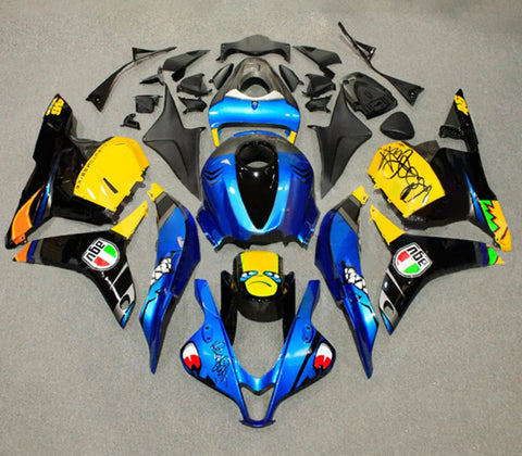 HONDA CBR600RR (2009-2012) BLUE, BLACK. YELLOW SHARK FAIRINGS at KingsMotorcycleFairings.com