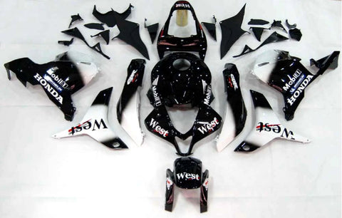 HONDA CBR600RR (2009-2012)Black, White West Fairings at KingsMotorcycleFairings.com